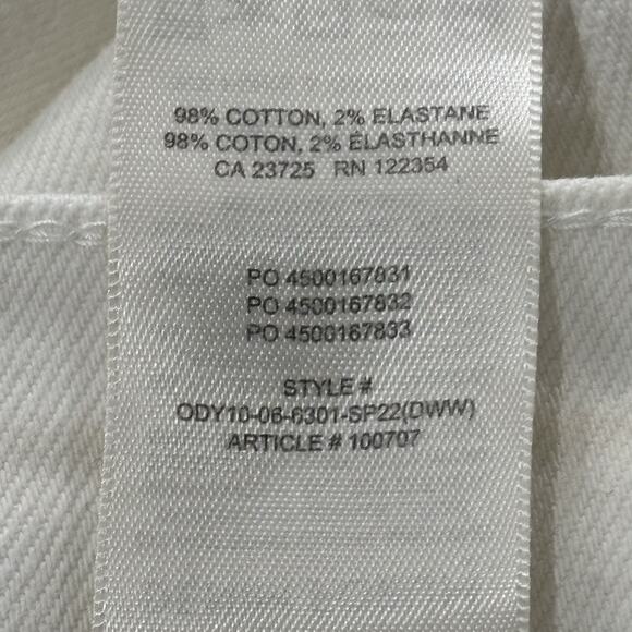 Aritzia Denim Forum Twiggy High Rise Flare White Jeans Size 28L - Picture 6 of 7